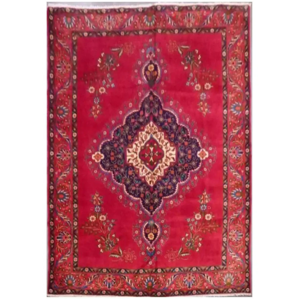 One Of The Kind Persian Tabriz Rug 11'1" x 9'5" zandirugs